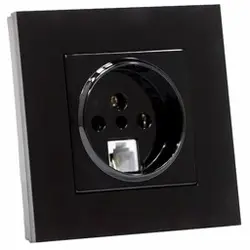 تلفن جهان الکتریک مدل کریستال مشکی - کالای برق نورانور