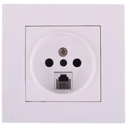 تلفن جهان الکتریک مدل کریستال سفید - کالای برق نورانور