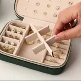 جعبه جواهرات و نظم دهنده زیپ دار، رویه مخمل