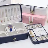 جعبه جواهرات و نظم دهنده دوطبقه چرم