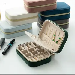 جعبه جواهرات و نظم دهنده زیپ دار، رویه مخمل