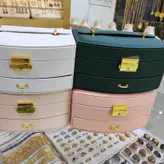 جعبه جواهرات و نظم دهنده زیورآلات دارای کشو و قفل