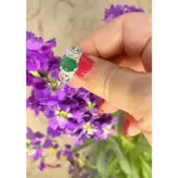 انگشترنقره زنانه با زمرد زامیبیا اصلی کارشناسی شده