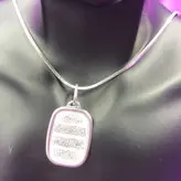 پلاک وان یکاد نقره مربع شکل