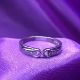 حلقه نامزدی و انگشتر نقره زنانه