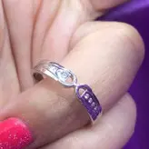 حلقه نامزدی و انگشتر نقره زنانه