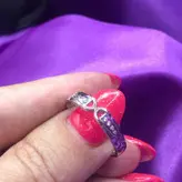 حلقه نامزدی و انگشتر نقره زنانه