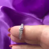 حلقه و انگشتر نقره طرح شنل زنانه