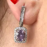 سرویس نقره زنانه با سنگ آمتیس