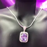 سرویس نقره زنانه با سنگ آمتیس