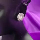 گوشواره میخی نقره زنانه مزین به سنگ ونگینهای براق