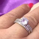 حلقه و پشت حلقه ی نقره