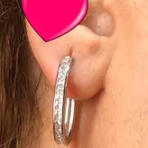 گوشواره نقره به شکل اشک پرازنگین