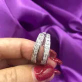 گوشواره نقره به شکل اشک پرازنگین