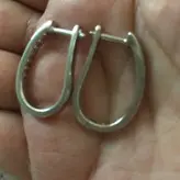 گوشواره نقره به شکل اشک پرازنگین