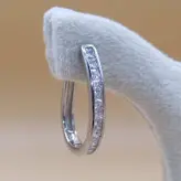 گوشواره نقره به شکل اشک پرازنگین