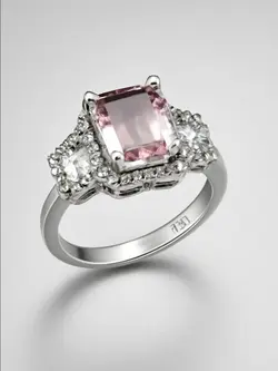 انگشتر نقره سه سنگ