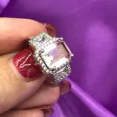 انگشتر نقره سه سنگ