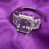 انگشتر نقره سه سنگ