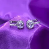 گوشواره نقره جواهرنشان زنانه