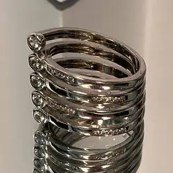 انگشتر نقره زنانه چندحلقه