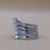 انگشتر نقره زنانه چندحلقه