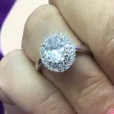 انگشتر نقره زنانه و گوشواره جواهرنشان