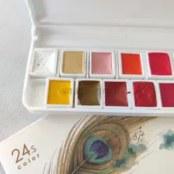 آبرنگ 24 رنگ آقامیری