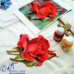 رنگ پارچه 55 میل قرمز اپک