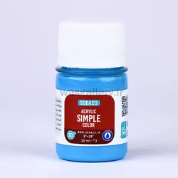 اکریلیک ساده 30 میل آبی روشن  