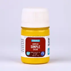 اکریلیک ساده 30 میل زرد 