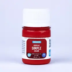 اکریلیک ساده 30 میل قرمز  