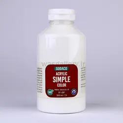 اکریلیک ساده500 میل سفید 