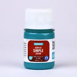 اکریلیک ساده 30 میل فیروزه ای سیر 