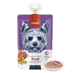 خرید پودینگ سگ ونپی با طعم گوشت اردک، هویج و نخود WANPY CHICKEN WITH CARROT & PEA 90g | پت شاپ آنلاین پتیکو