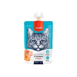 خرید پودینگ گربه ونپی با طعم مرغ و هویج wanpy chicken and carrot | پت شاپ آنلاین پتیکو