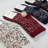 جوراب ساقدار گل دار زنانه