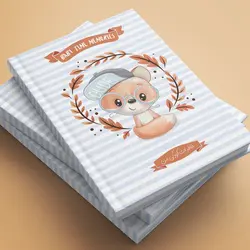 آلبوم خاطرات کودکی و بارداری طرح روباه سیسمونی نوزاد