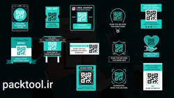 دانلود پروژه آماده افتر افکت: مجموعه ای از قالب های QR کد QR Code Titles