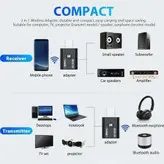 دانگل گیرنده و فرستنده صدای بلوتوث TR6 (کارت صدای usb)