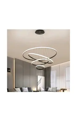 لوستر مدرن 4حلقه 4حالته با ریموت و دیمر دار و اپ موبیایل