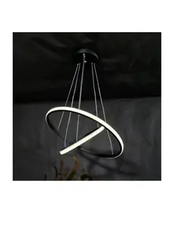 لوستر مدرن 2حلقه 4 حالته دارای ریموت کنترل دیمیر دار و اپ موبایل کپی