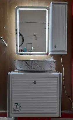 آینه باکس و کابین روشویی مدل صدف نقره ای