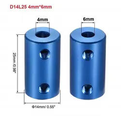 کوپلینگ آلومینیومی ثابت 4mmx6mm