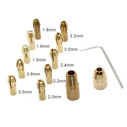 سه نظام مینیاتوری 0.5mm-3.2mm شفت 4 میلیمتر با کولت 10 سر 