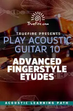 Play Acoustic Guitar 10 Advanced Fingerstyle Etudes - اچ ای متد