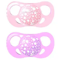 پستانک 2 عددی 6+ ماه صورتی - بنفش تویست شیک Twistshake