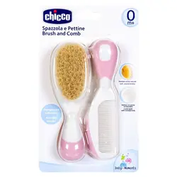 ست شانه برس رنگ صورتی چیکو Chicco