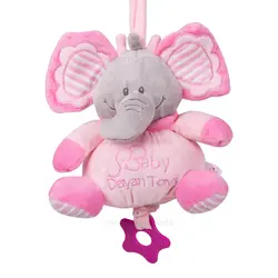 آویز نخ کش موزیکال طرح فیل صورتی دایان تویز Dayan Toys