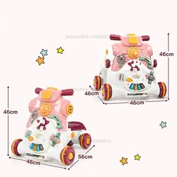 واکر موزیکال طرح موتور 3 در 1 رنگ کالباسی Fun Trolley
